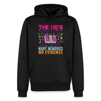 90s 90s 90s Party - Men’s Premium Organic Hoodie - black - Front - Nico (187cm)