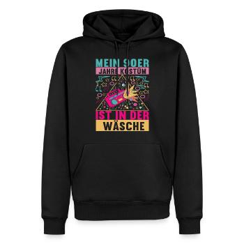 90s 90s 90s Party - Men’s Premium Organic Hoodie - black - Front - Nico (187cm)