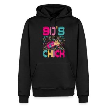 90er Jahre 90s 90er Party - Männer Premium Bio Hoodie - Schwarz - Vorne - Nico (187cm)