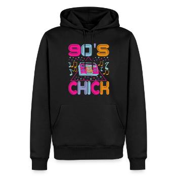 90s 90s 90s Party - Men’s Premium Organic Hoodie - black - Front - Nico (187cm)