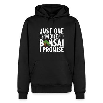 Bonsaibaum Bonsai - Männer Premium Bio Hoodie - Schwarz - Vorne - Nico (187cm)