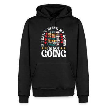 Lire des livres Rat de bibliothèque - Sweat à capuche Premium bio Homme - noir - Devant - Nico (187cm)
