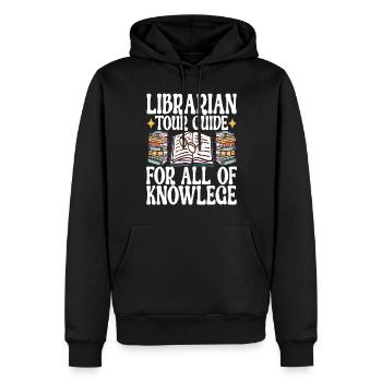 Bibliothèque de rats de bibliothèque de livres de lecture - Sweat à capuche Premium bio Homme - noir - Devant - Nico (187cm)