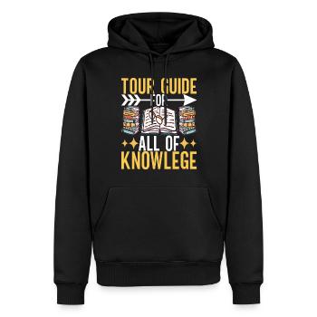Bibliothèque de rats de bibliothèque de livres de lecture - Sweat à capuche Premium bio Homme - noir - Devant - Nico (187cm)