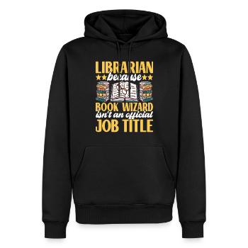Bibliothèque de rats de bibliothèque de livres de lecture - Sweat à capuche Premium bio Homme - noir - Devant - Nico (187cm)