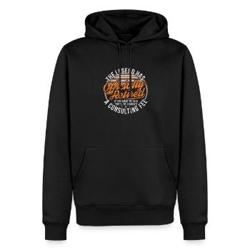 Retirement - Men’s Premium Organic Hoodie - black - Front - Nico (187cm)