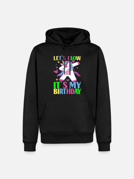 Licorne d’anniversaire - Sweat à capuche Premium bio Homme - noir