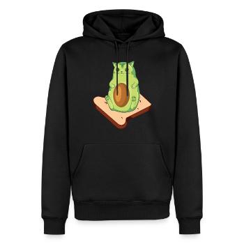 Avocado Toast Avocado Cat - Männer Premium Bio Hoodie - Schwarz - Vorne - Nico (187cm)