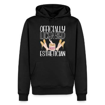 Kosmetikerin Kosmetik - Männer Premium Bio Hoodie - Schwarz - Vorne - Nico (187cm)