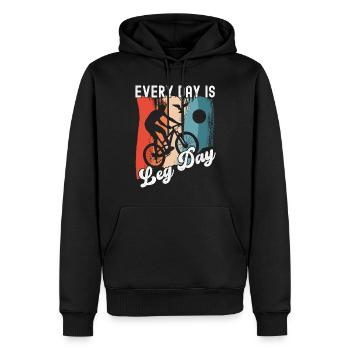 Fahrrad Fahrradfahrer - Männer Premium Bio Hoodie - Schwarz - Vorne - Nico (187cm)