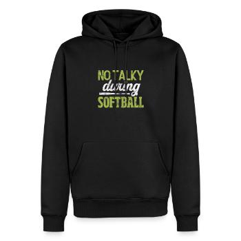 Softball - Men’s Premium Organic Hoodie - black - Front - Nico (187cm)