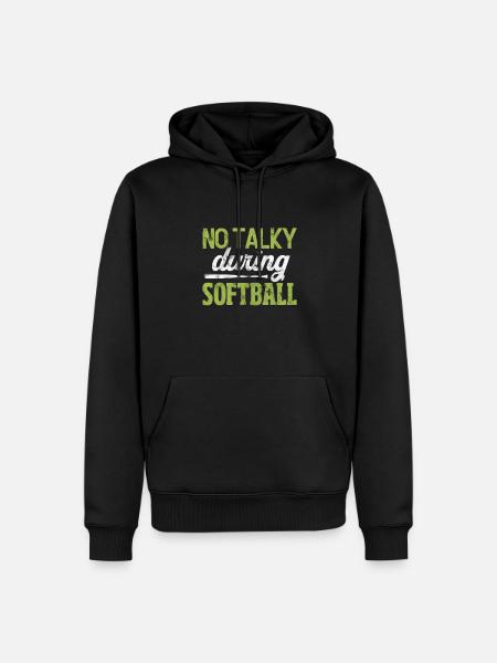 Softball - Männer Premium Bio Hoodie - Schwarz