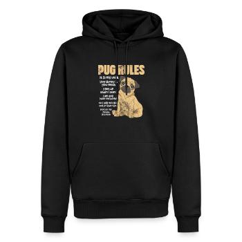 Carlin - Sweat à capuche Premium bio Homme - noir - Devant - Nico (187cm)