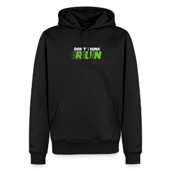 Running Runner Jogging Jogging Runner Cadeau - Sweat à capuche Premium bio Homme - noir - Devant - Nico (187cm)