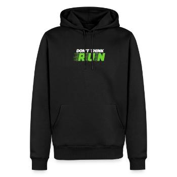 Courir - Sweat à capuche Premium bio Homme - noir - Devant - Nico (187cm)