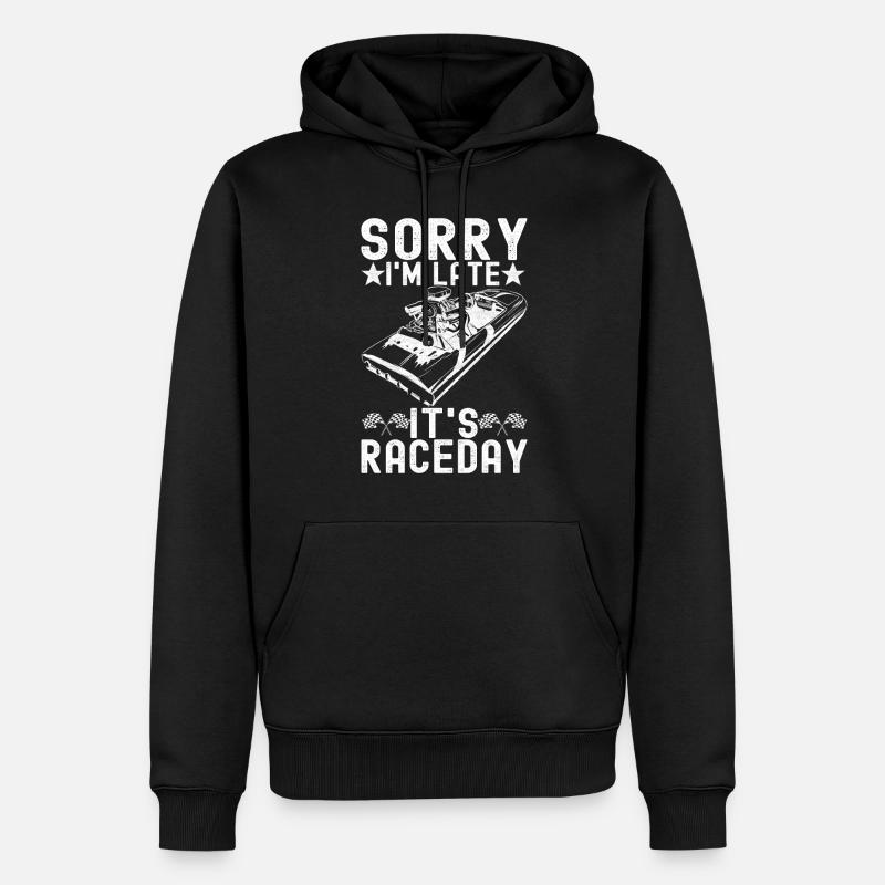 Course de dragsters - Sweat à capuche Premium bio Homme - noir