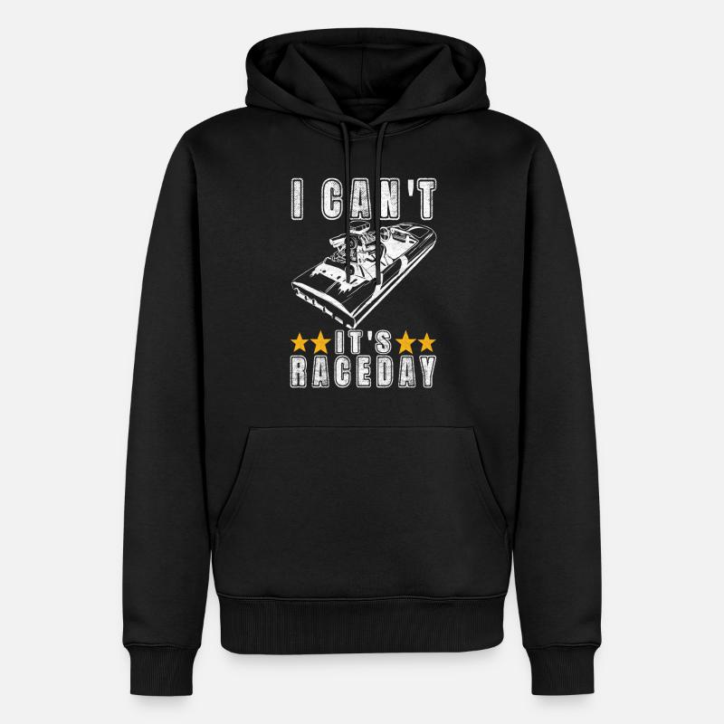 Course de dragsters - Sweat à capuche Premium bio Homme - noir
