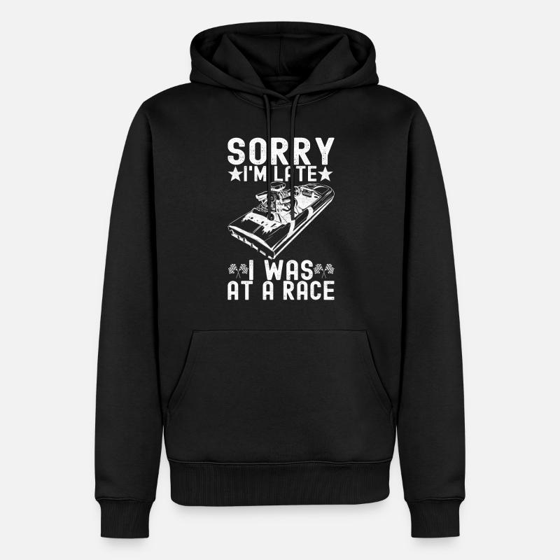Course de dragsters - Sweat à capuche Premium bio Homme - noir