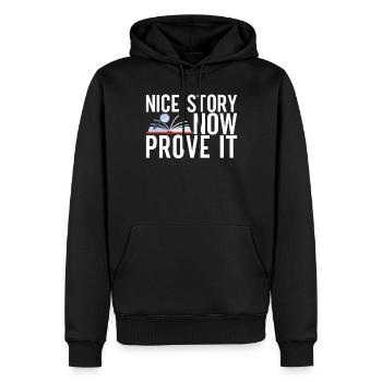 Professeur d’anglais Englisch Lehrer - Sweat à capuche Premium bio Homme - noir - Devant - Nico (187cm)