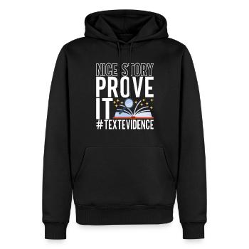 Professeur d’anglais Englisch Lehrer - Sweat à capuche Premium bio Homme - noir - Devant - Nico (187cm)