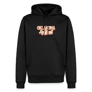 Oklahoma Softball Player Baseball Gift - Men’s Premium Organic Hoodie - black - Front - Nico (187cm)