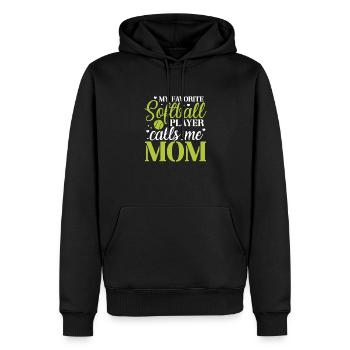 Softball Mother Baseball Daughter Son Gift - Men’s Premium Organic Hoodie - black - Front - Nico (187cm)