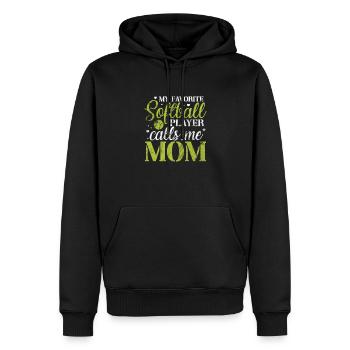 Softball Mutter - Männer Premium Bio Hoodie - Schwarz - Vorne - Nico (187cm)
