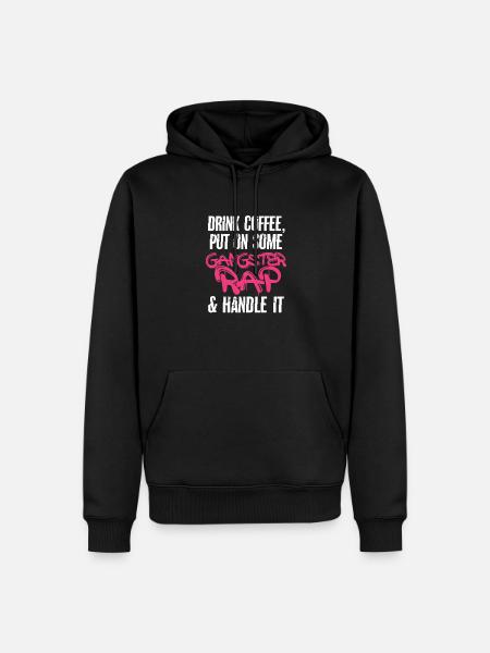 Kaffee Rap Koffein Espresso Barista Geschenk - Männer Premium Bio Hoodie - Schwarz
