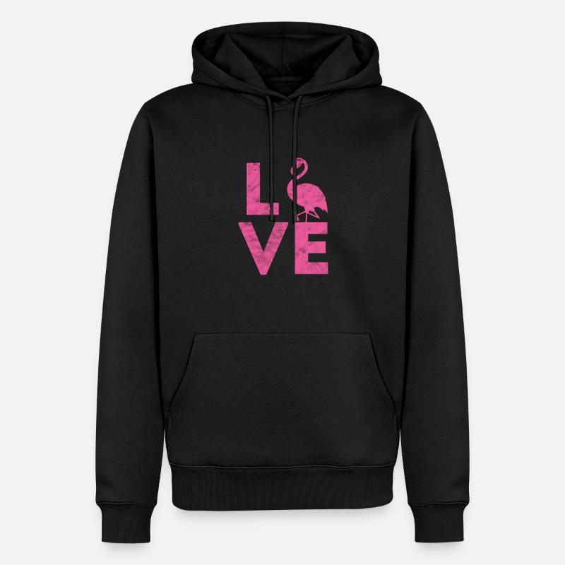Flamant - Sweat à capuche Premium bio Homme - noir