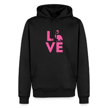Flamingo Pink Vogel Zoo Sommer Urlaub Geschenk - Männer Premium Bio Hoodie - Schwarz - Vorne - Nico (187cm)