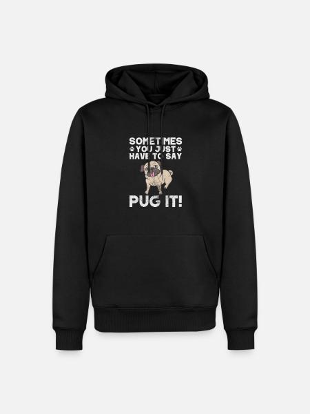 Pug - Men’s Premium Organic Hoodie - black