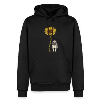 Carlin - Sweat à capuche Premium bio Homme - noir - Devant - Nico (187cm)