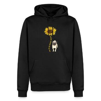 Carlin Chien Chien Ami Pet Pug Pug Pug Cadeau - Sweat à capuche Premium bio Homme - noir - Devant - Nico (187cm)