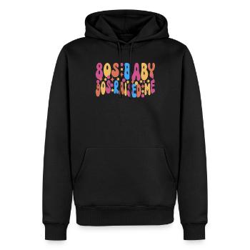90s 90s 90s Party - Men’s Premium Organic Hoodie - black - Front - Nico (187cm)