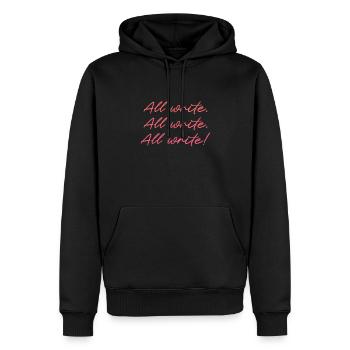 Auteur Auteurs Écrivain Livre Cadeau - Sweat à capuche Premium bio Homme - noir - Devant - Nico (187cm)