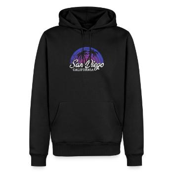 San Diego Kalifornien USA Urlaub Amerika Geschenk - Männer Premium Bio Hoodie - Schwarz - Vorne - Nico (187cm)