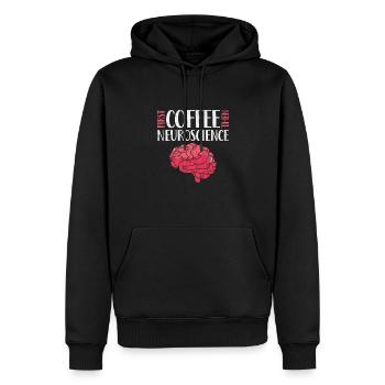 Kaffee Neurowissenschaft - Männer Premium Bio Hoodie - Schwarz - Vorne - Nico (187cm)