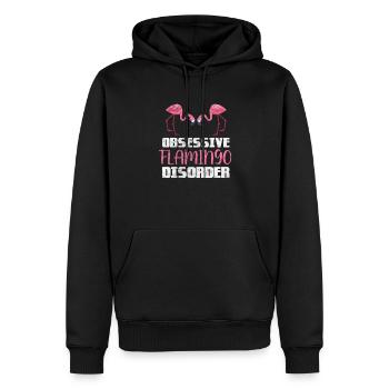 Flamant - Sweat à capuche Premium bio Homme - noir - Devant - Nico (187cm)