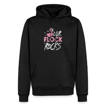 Flamant - Sweat à capuche Premium bio Homme - noir - Devant - Nico (187cm)