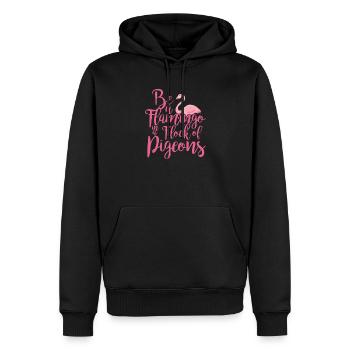 Flamingo Pink Vogel Zoo Sommer Urlaub Geschenk - Männer Premium Bio Hoodie - Schwarz - Vorne - Nico (187cm)