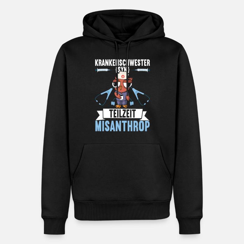 Krankenschwester Krankenpflege - Männer Premium Bio Hoodie - Schwarz