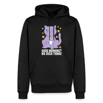 Drôles de dictons sarcastiques - Sweat à capuche Premium bio Homme - noir - Devant - Nico (187cm)