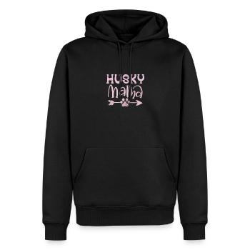 Rauque - Sweat à capuche Premium bio Homme - noir - Devant - Nico (187cm)