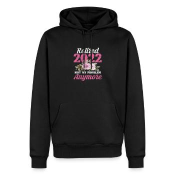 Retirement - Men’s Premium Organic Hoodie - black - Front - Nico (187cm)