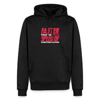Courir - Sweat à capuche Premium bio Homme - noir - Devant - Nico (187cm)