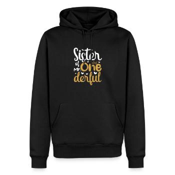 Soeur - Sweat à capuche Premium bio Homme - noir - Devant - Nico (187cm)