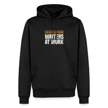 Auteur Auteurs Écrivain Livre Cadeau - Sweat à capuche Premium bio Homme - noir - Devant - Nico (187cm)