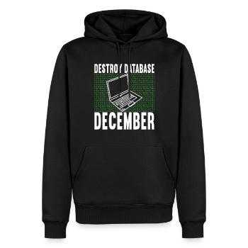 Programmeur Informaticien - Sweat à capuche Premium bio Homme - noir - Devant - Nico (187cm)