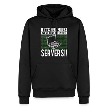 Programmeur Informaticien - Sweat à capuche Premium bio Homme - noir - Devant - Nico (187cm)