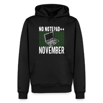 Programmeur Informaticien - Sweat à capuche Premium bio Homme - noir - Devant - Nico (187cm)